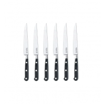 Coffret 6 Couteaux à Steaks Lame Acier Lisse - Sabatier Trompette - Amefa