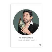 Affiche Le Provocateur - Serge Gainsbourg Vert - 30x40cm - Asap