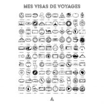 Affiche Visas de Voyages 50x70cm - Aventura