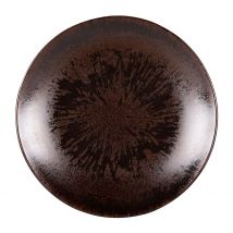 Assiette Calotte en Grès Marron D22cm - Onyx - Table Passion