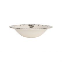 Assiette Creuse en Faïence Anthracite D20cm - Damier - Comptoir de Famille