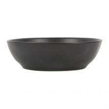 Assiette Creuse en Grès Noir D19cm - Ingrid - Côté Table