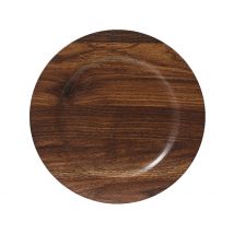 Assiette Décorative Effet Bois D33cm - Decoris