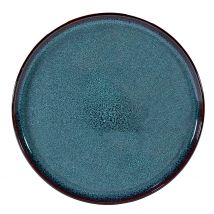 Assiette Plate en Grès Bleu D27cm - Volga - Medard de Noblat
