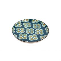 Assiette Plate en Grès Bleu D26cm - Imany - Amadeus