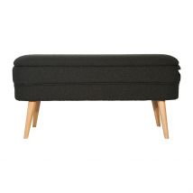 Banc Coffre Bouclette Anthracite - Eleonor - Singulier