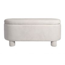 Banc Coffre en Tissu Écru - Tessia - SEMA Design