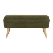 Banc Coffre en Tissu Kaki - Elément - SEMA Design