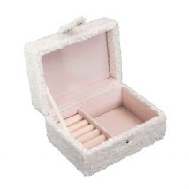 Boite à Bijoux Bouclette Creme 11x15xh8cm - Home Déco Factory