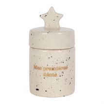 Boite à Dent Bonheur en Grès Blanc D4cm - Bonne Etoile - Jardin D'Ulysse