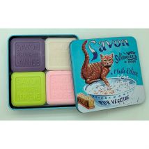 Boite Metal de 4 Savons Chat Roux - La Savonnerie de Nyons