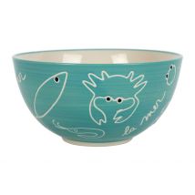 Bol en Grès Turquoise 60cl - La Mer - Jardin D'Ulysse