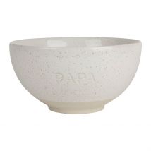 Bol Papa en Grès Écru Moucheté 70cl - Jardin D'Ulysse