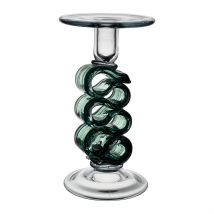 Bougeoir en Verre Émeraude H23.5cm - Sablon - Côté Table