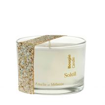 Bougie Parfumée Badiane, Fleurs Blanches, Vétivier 35h - Soleil - Amélie et Mélanie