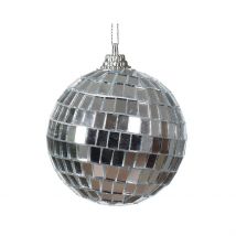 Boule de Noël Disco en Mousse Argent D6cm - Decoris