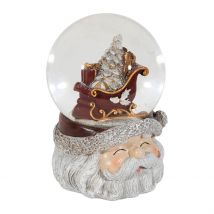 Boule Neige Noël Rouge et Lanc - Bell - Côté Table