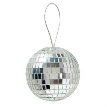 Boule de Noël Disco en Métal Argent D10cm - Boltze