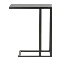 Bout de Canape en Aluminium et Fer Noir - Felia - Côté Table