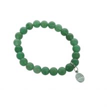 Bracelet Aventurine Verte Perles Rondes 8mm et Chance - Omsaé
