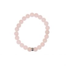Bracelet Quartz Rose Perles Rondes 8mm - Omsaé