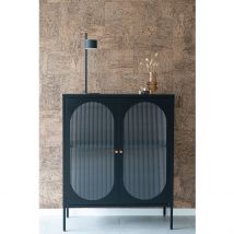 Buffet 2 Portes en Acier Noir H110cm - Adalyne - House Nordic