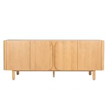 Meuble Bas 4 Portes en Chêne Naturel 200xh80cm - Sirocco - Zago