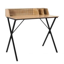 Bureau en Bois Naturel et Fer Noir - Kara - Home Déco Factory
