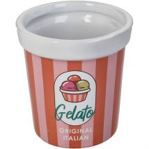 Cache-pot en Faïence Glace Rose D9cm - Kersten