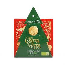 Cadeau de Table Sapin de Noël : 6 Sachets de Thés et Infusions bio - Terre D'Oc