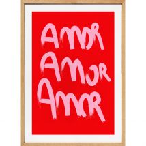 Cadre Bogota Amor 50x70cm Lario Blanc - CM Création