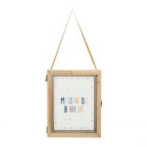 Cadre Déco Maison Bonheur Ruban Multicolore 20x25cm - Jardin D'Ulysse