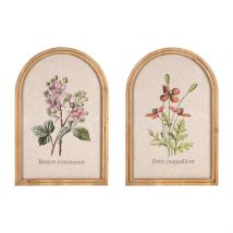Cadre Fleur Horticoles en Tissu et Sapin 40x60cm - Horticole - Comptoir de Famille