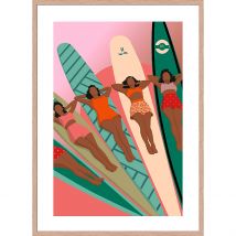 Cadre Image Graphic Surf Woman 50x70cm Lario Chêne - CM Création