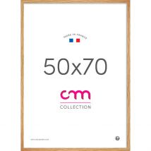 Cadre Photo 50x70cm Lario Chene Verre Mdf - CM Création