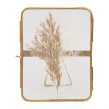 Cadre Photo en Verre et Laiton Doré 10x15cm - Retro - Côté Table