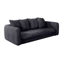 Canapé Convertible 4 Places Basile - Tissu Velouté - Dany Bleu Marine - Inside