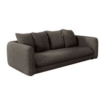 Canapé Convertible 4 Places Basile - Tissu Velouté Epais - Storm Gris - Inside