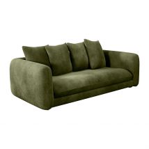 Canapé Convertible Bultex 3 Places Basile - Velours - Seven Vert Turtle - Inside