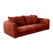 Canapé Convertible Bultex 4 Places Basile - Velours - Seven Rouge Copper - Inside