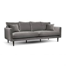 Canapé Fixe 3 Places Marius - Tissu Texturé - Crown Bleu Océan - Inside