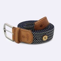 Ceinture Tressée Bleu Marine et Écru Taille Unique - Faguo