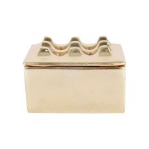 Cendrier en Aluminium Doré D9cm - Riva - Côté Table