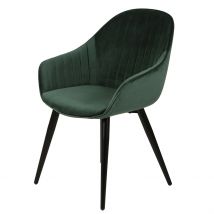Fauteuil de Salle à Manger en Velours Vert - Ben - Zago