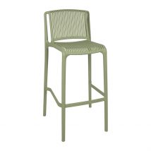 Chaise de Bar d'Extérieur Kaki H100cm - Lumi - SEMA Design