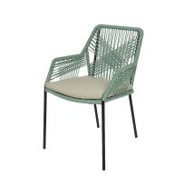 Chaise de Jardin Empilable Tressée Menthe - Seville - Kaemingk