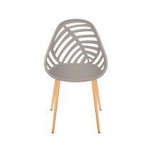 Chaise de Jardin en Plastique Taupe - Alameda - Home Déco Factory