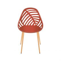 Chaise de Jardin en Plastique Terracotta - Alameda - Home Déco Factory
