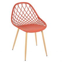 Chaise de Jardin en Plastique Terracotta - Malaga - Home Déco Factory