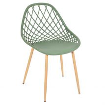 Chaise de Jardin en Plastique Vert - Malaga - Home Déco Factory